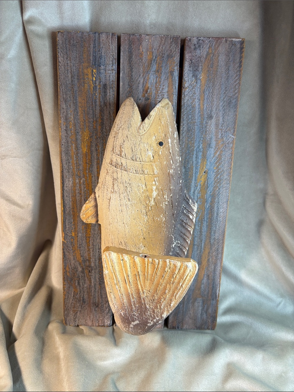 Rustic Wooden Fish Wall Décor - Nautical Accent for Fish Lovers